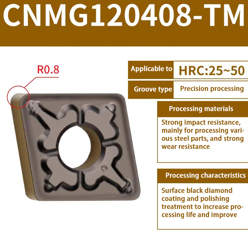 116-CNMG120404 turning blade 120408 steel stainless steel aluminum diamond outer circle alloy blade Shandong Denso Pricision Tools Co.,Ltd.